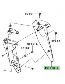 Écope de radiateur droite peinte Kawasaki Z750 (2007-2012) | Moto Shop 35