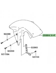 Garde-boue avant peint Kawasaki Z750 (2007-2012) | Moto Shop 35