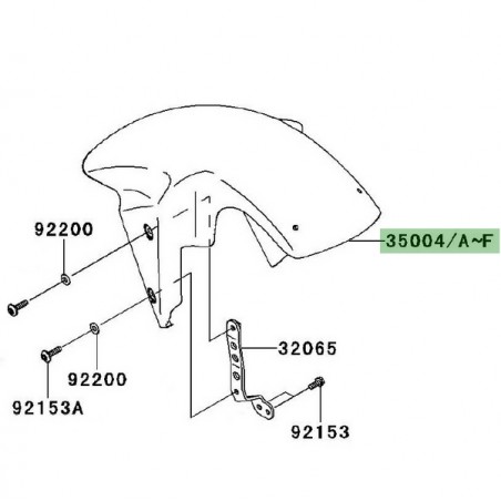 Garde-boue avant peint Kawasaki Z750 (2007-2012) | Moto Shop 35