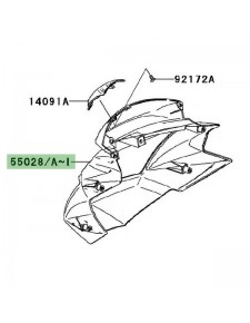 Tête de fourche peinte Kawasaki Z750 (2007-2012) | Moto Shop 35