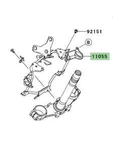 Support tête de fourche Kawasaki Z750 (2007-2012) | Réf. 110550076