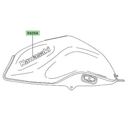 Autocollant "Kawasaki" réservoir Kawasaki Z750 (2007-2012) | Moto Shop 35