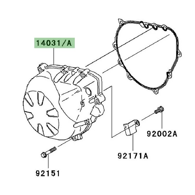 Carter d'alternateur Kawasaki Z750 (2007-2012) | Moto Shop 35