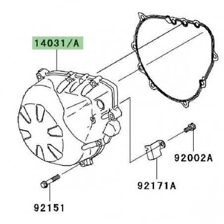 Carter d'alternateur Kawasaki Z750 (2007-2012) | Moto Shop 35