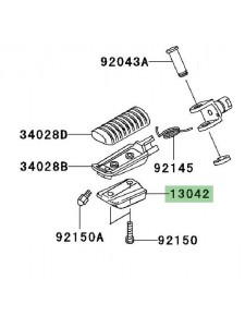 Masselotte repose-pieds Kawasaki Z750 (2007-2012)