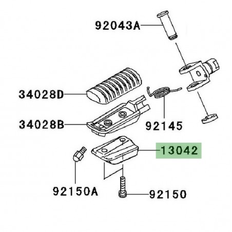 Masselotte repose-pieds Kawasaki Z750 (2007-2012) | Réf. 130420022