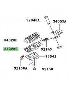 Repose-pieds avant Kawasaki Z750 (2007-2012)