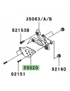 Protection de talon gauche Kawasaki Z750 (2007-2012) | Réf. 550200237