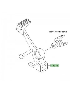 Pédale de frein arrière Kawasaki Z750 (2007-2012) | Réf. 132360143