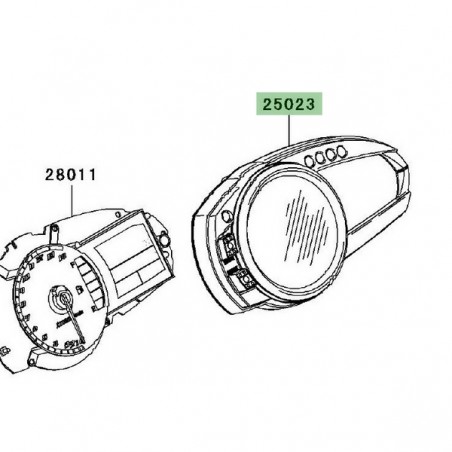Dessus de compteur Kawasaki Z750 (2007-2012) | Moto Shop 35