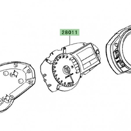 Compteur seul Kawasaki Z750 (2007-2012) | Moto Shop 35