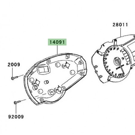 Dessous de compteur Kawasaki Z750 (2007-2012) | Réf. 140910711