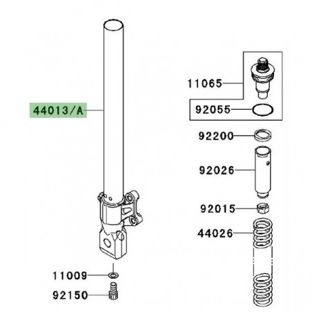 Tube de fourche gauche Kawasaki Z750 (2007-2012) | Moto Shop 35