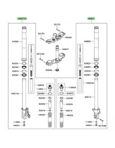 Bras de fourche Kawasaki Z750 ABS (2007-2012) | Moto Shop 35