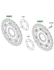 Disque de frein avant Kawasaki Z750 (2007-2012) | Moto Shop 35