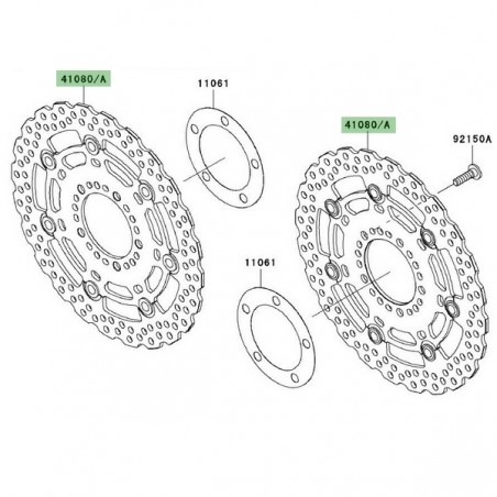 Disque de frein avant Kawasaki Z750 (2007-2012) | Moto Shop 35