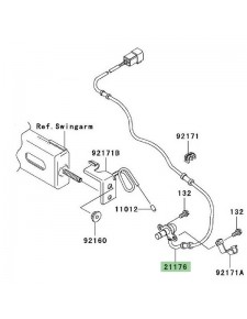 Câble ABS roue arrière Kawasaki Z750 (2007-2012) | Réf. 211760084