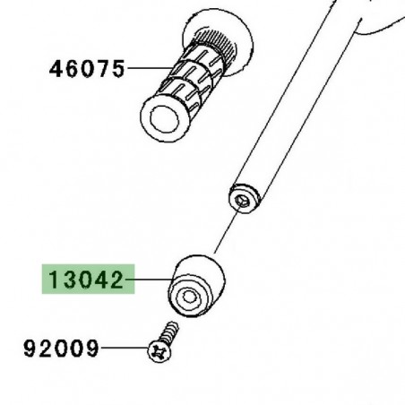 Embout de guidon Kawasaki Z750 (2007-2012) | Réf. 130421005