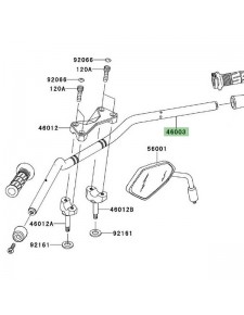 Guidon Kawasaki Z750 (2007-2012) | Réf. 4600301504P