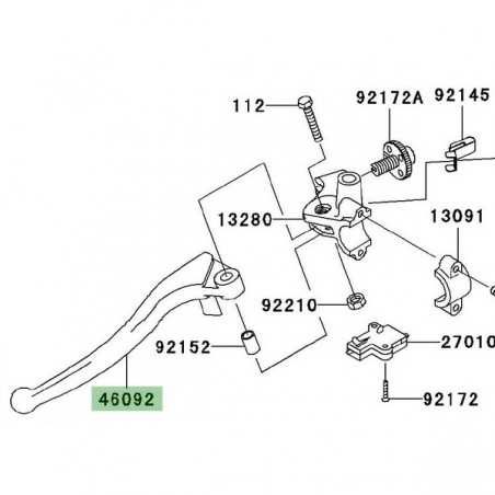 Levier d'embrayage Kawasaki Z750 (2007-2012) | Réf. 460920003