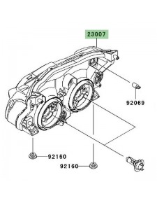 Optique avant Kawasaki Z750 (2007-2012)