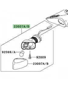 Clignotant arrière gauche Kawasaki Z750 (2007-2012) | Moto Shop 35