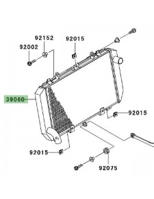 Radiateur Kawasaki Z750 (2007-2012) | Réf. 390600034