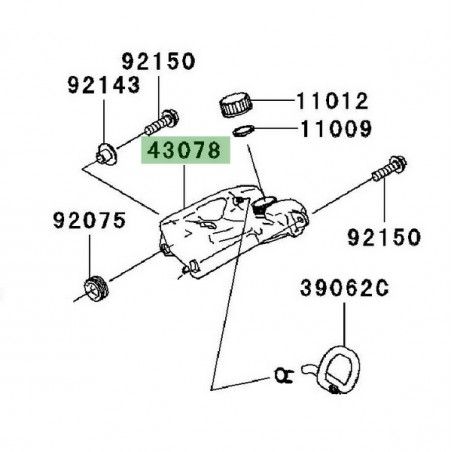 Vase d'expansion Kawasaki Z750 (2007-2012) | Réf. 430780033