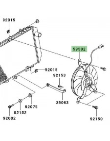 Ventilateur Kawasaki Z750 (2007-2012) | Réf. 595020612