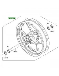 Jante avant Kawasaki Z750 (2007-2012) | Moto Shop 35