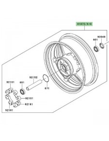 Jante arrière Kawasaki Z750 (2007-2012) | Moto Shop 35