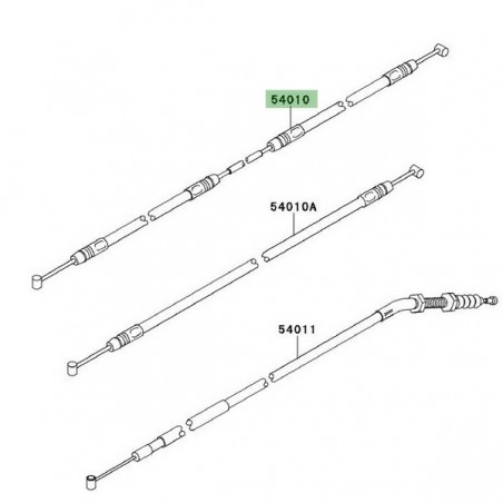 Câble de fermeture de selle avant Kawasaki Z750R (2011-2012) | Réf. 540100047