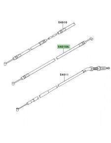 Câble de fermeture de selle arrière Kawasaki Z750R (2011-2012) | Réf. 540100048