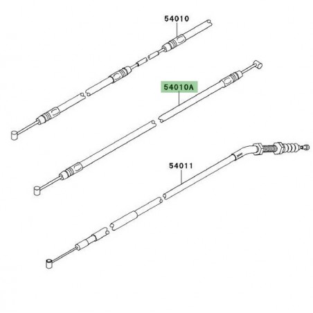 Câble de fermeture de selle arrière Kawasaki Z750R (2011-2012) | Réf. 540100048