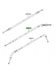 Câble d'embrayage Kawasaki Z750R (2011-2012) | Réf. 540110553