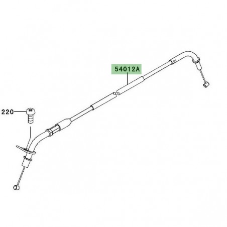 Câble fermeture des gaz Kawasaki Z750R (2011-2012) | Réf. 540120305