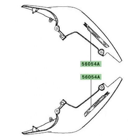 Autocollant "Z750R" coque arrière Kawasaki Z750R (2011-2012) | Moto Shop 35