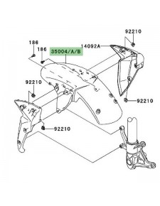 Garde-boue avant Kawasaki Z750R (2011-2012)