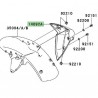 Flanc droit garde-boue avant Kawasaki Z750R (2011-2012) | Réf. 140920222