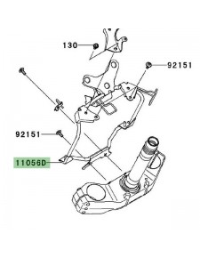 Support tête de fourche "ariagnée" Kawasaki Z750R (2011-2012) | Réf. 110560352