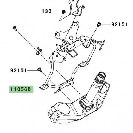 Support tête de fourche "ariagnée" Kawasaki Z750R (2011-2012) | Réf. 110560352