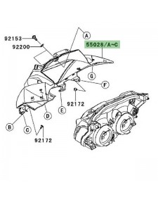 Tête de fourche Kawasaki Z750R (2011-2012) | Moto Shop 35