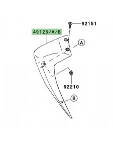 Écope de radiateur gauche Kawasaki Z750R (2011-2012) | Moto Shop 35