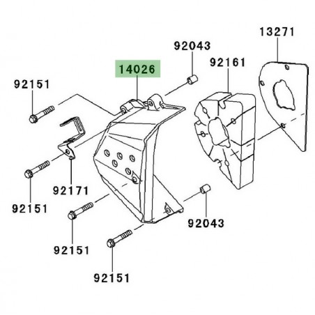 Carter pignon de sortie de boîte Kawasaki Z750R (2011-2012) | Réf. 140260089