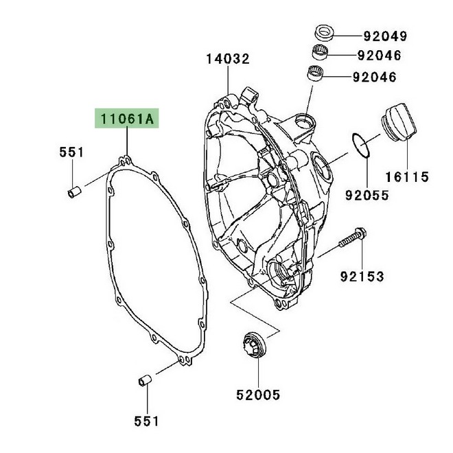 Joint carter d'embrayage Kawasaki Z750R (2011-2012) | Réf. 110611166