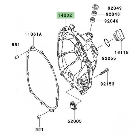 Carter d'embrayage Kawasaki Z750R (2011-2012) | Réf. 140320559