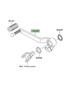 Sélecteur de vitesse Kawasaki Z750R (2011-2012) | Réf. 132360711