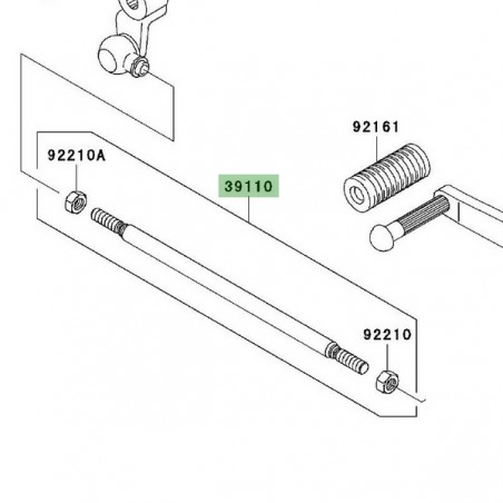 Tige de sélecteur Kawasaki Z750R (2011-2012) | Réf. 391100021