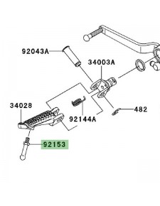 Téton de repose-pieds avant Kawasaki Z750R (2011-2012)