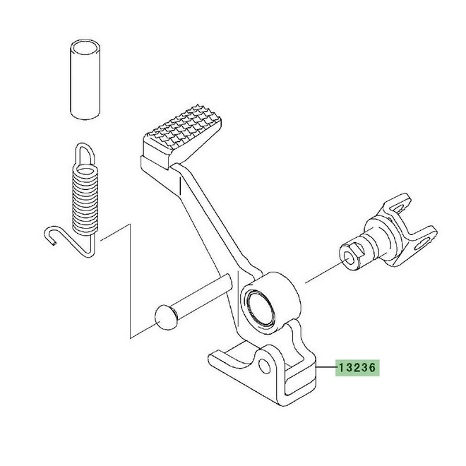 Pédale de frein arrière Kawasaki Z750R (2011-2012) | Moto Shop 35